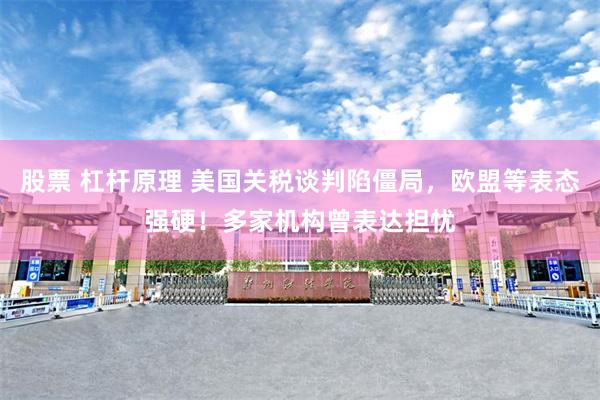 股票 杠杆原理 美国关税谈判陷僵局，欧盟等表态强硬！多家机构曾表达担忧