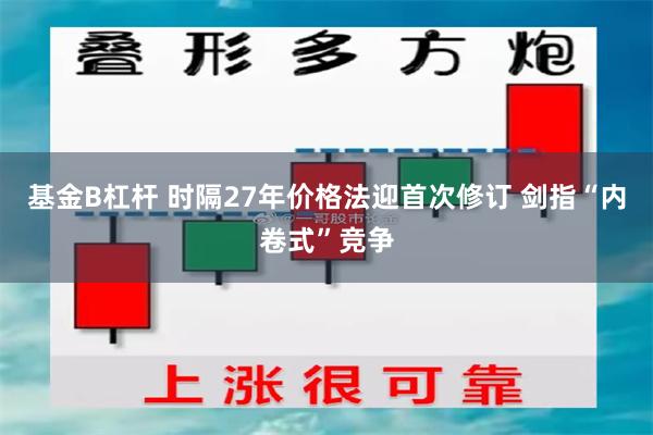 基金B杠杆 时隔27年价格法迎首次修订 剑指“内卷式”竞争